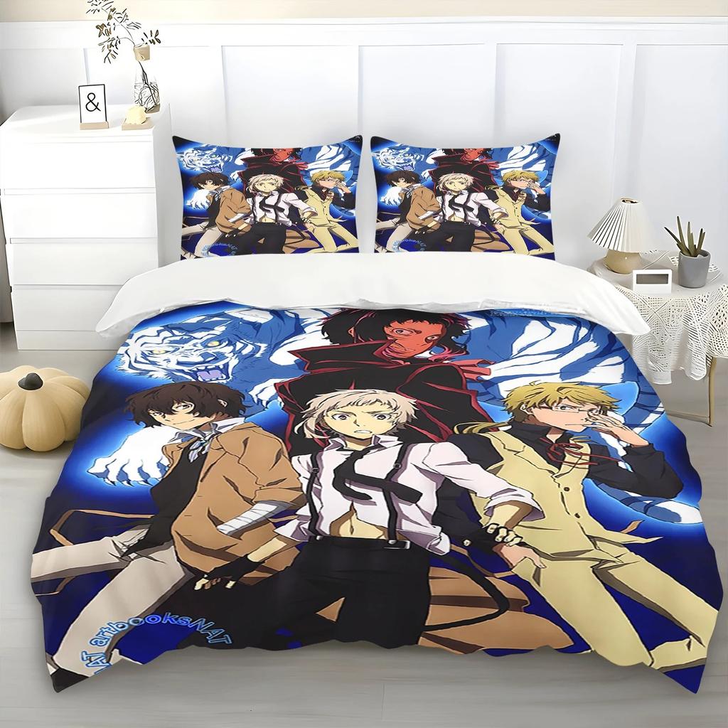 3D Printed Bungo Stray Dogs Anime Nakahara Bedding Set for Boys Girls Duvet Cover Twin Queen King Full Single Double Sizes