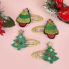 4/12Pcs Girls Christmas Hair Clips Glitter BB Hairpin Cartoon Hairclip Santa Claus Barrette Clips for Kids Hair Accessories