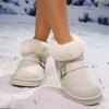Snow Boots 2025 New Warm and Fashionable Short-cut Fleece Thickened Buckle Snow Boots for Women