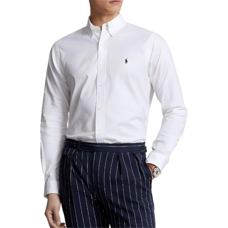 Polo Ralph Lauren Shirts Men's White Pointed Collar Moderate Other 710791844-001