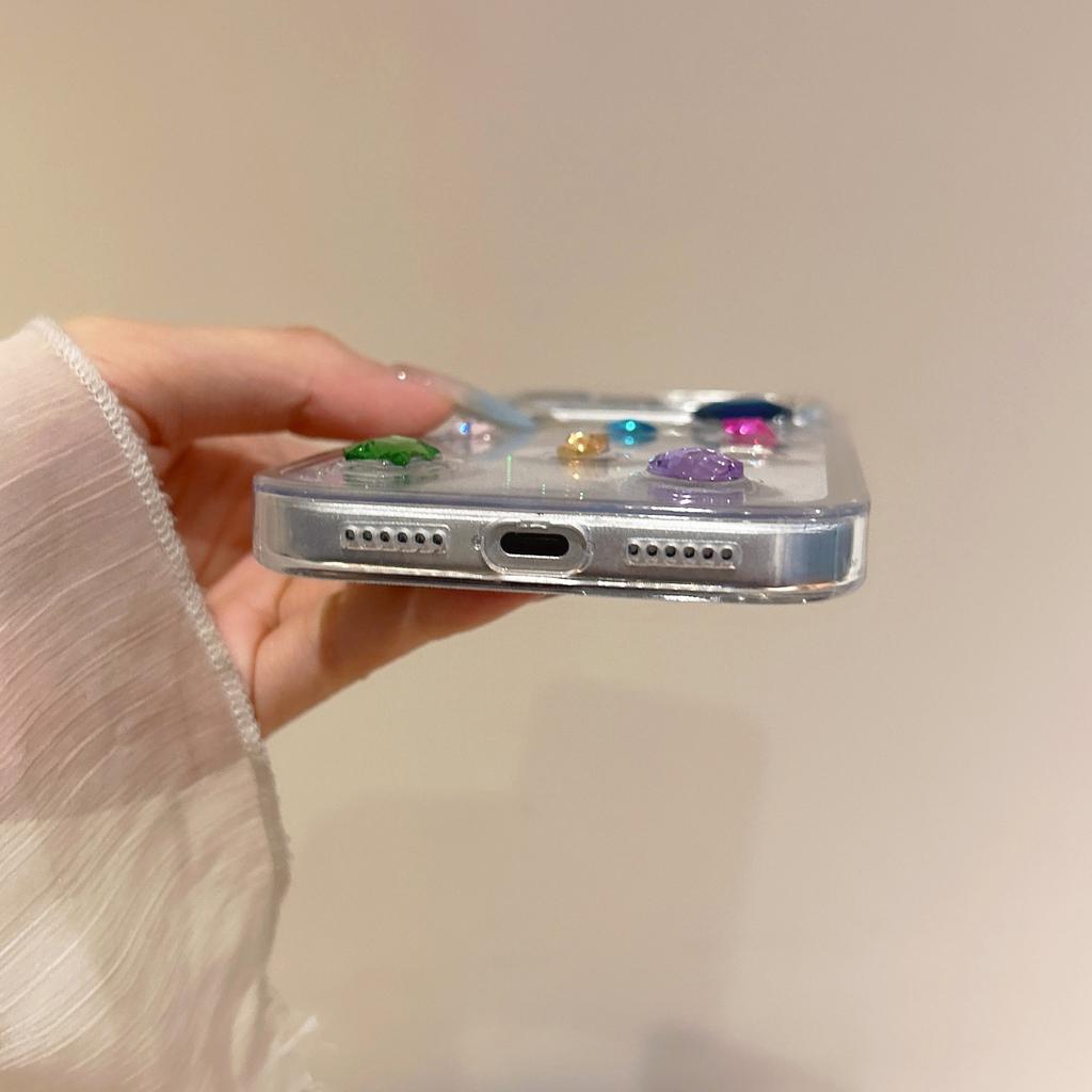 Colored diamond lanyard suitable for apple 11promax mobile phone case iphone11pro creative fashion small fresh