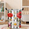 1pc, Laundry Basket Daisy Flower Stripes Foldable Laundry Hamper with Handles Tote Bag Clothes Storage Bucket Organizer for Bathroom Laundry, Laundry 