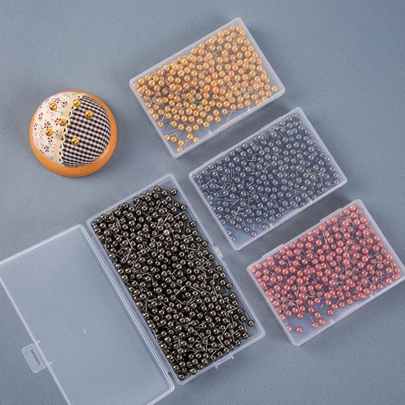 Sewing Pins with Coloured Head, 500Pcs Ball Head Pins Sewing Pins for Wedding DIY Dressmaking Craft Sewing Bouquet Pins