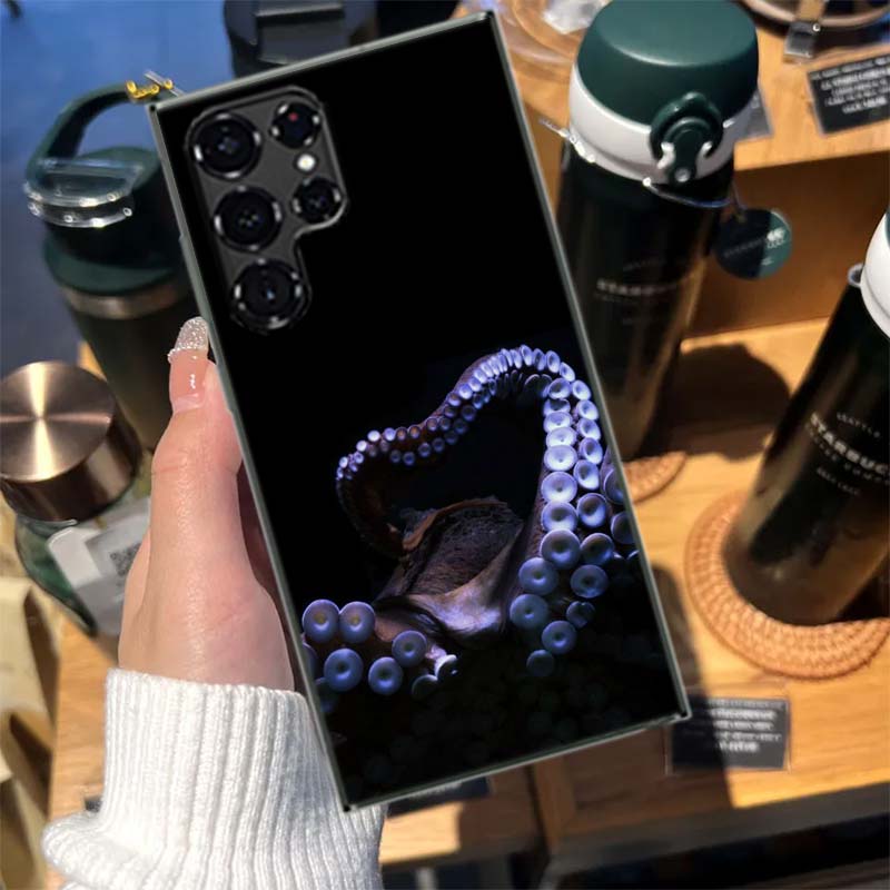 This is a Big Octopus Cases Phone Case for Samsung Galaxy S26 Ultra S25 Edge S24 S23 FE S21 Plus S20 S22 Cover TPU Capa Shell Sh