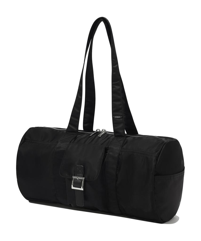 Covernat Woman Clover Heart Glossy Cylindrical Bag Black