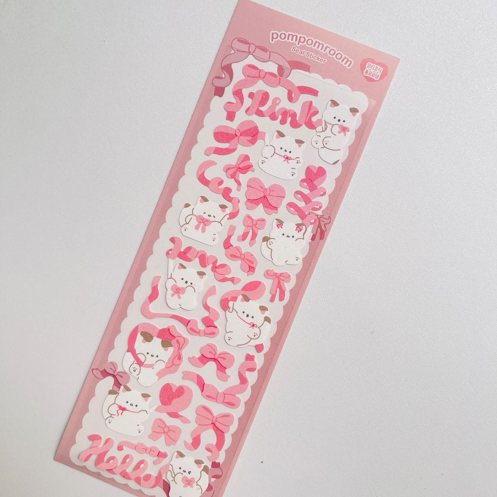 Korean Popular INS Same Laser Goo Card Sticker Transparent Bottom Seiko DIY Decorative Sticker