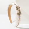 New Butterfly Rhinestone Baroque Headband Shiny Crystal Beads Court Style Hair Hoop Full Diamond Wide Hairbands Lady Headwear