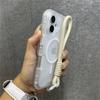 Luxury Armour Matte For Magsafe Phone Case For iPhone 17 11 14 12 13 15 16Pro Max Colourful Wrist Strap Lanyard Shockproof Cover