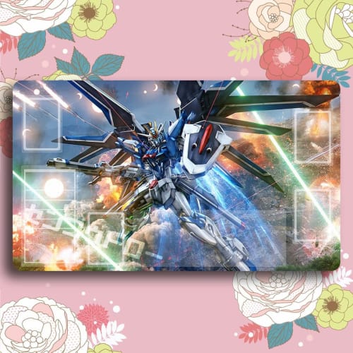 Senkou Draw Card Game Playmat, Rising Freedom Gundam (A), Anime Merchandise, Universal TCG Playmat with Storage Case, Card Frame (60cm x 35cm x 0.2cm)