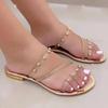 Summer Beach Shoes For Women Trend Fashion Beads Chains Fashion Footwear Elegant Sexy Party Wedding Female Sandals