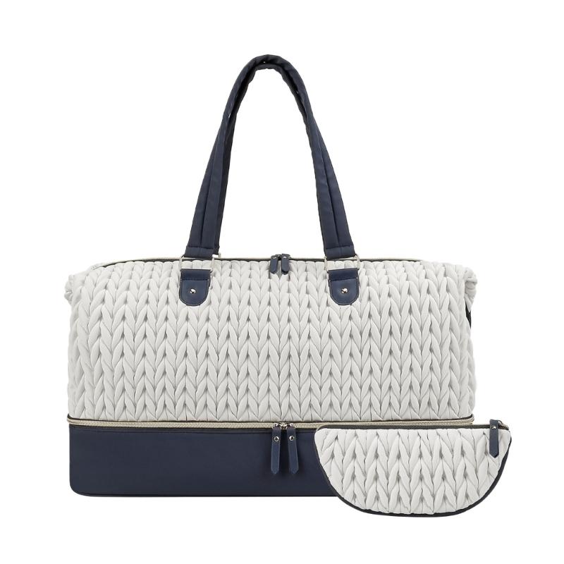 

Spacious Two Tie Diaper Bag with Multifunction Compartments multifunction Large mother Diaper Bag Upgrades for Moms Travel білий/темно-синього кольору