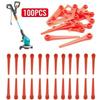 100X Plastic Replacement For Gardena Grass Trimmer EasyCut Li-18/23R Plastic Trimmer Blades For Gardena Grass Trimmer 9823 9825