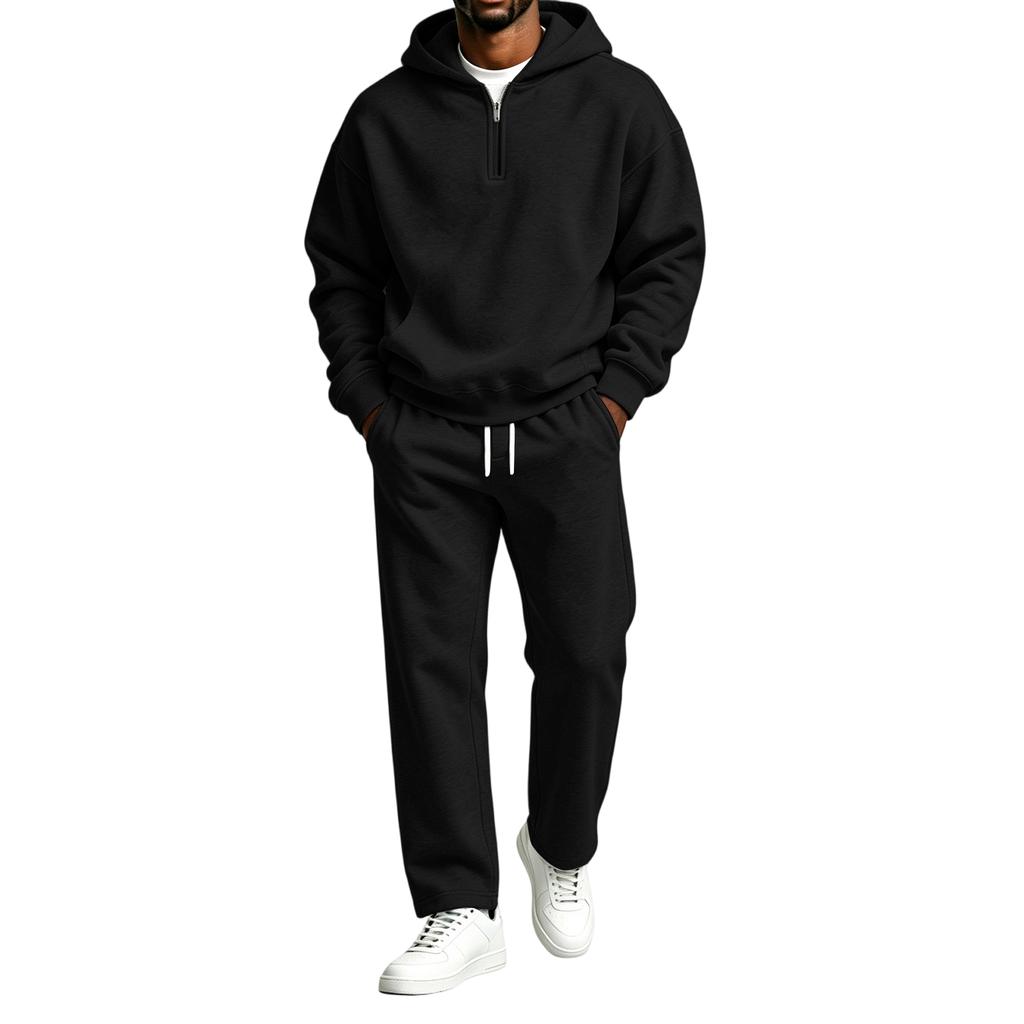 Felpa con cappuccio e pantaloni larghi Set da due pezzi per uomo e donna