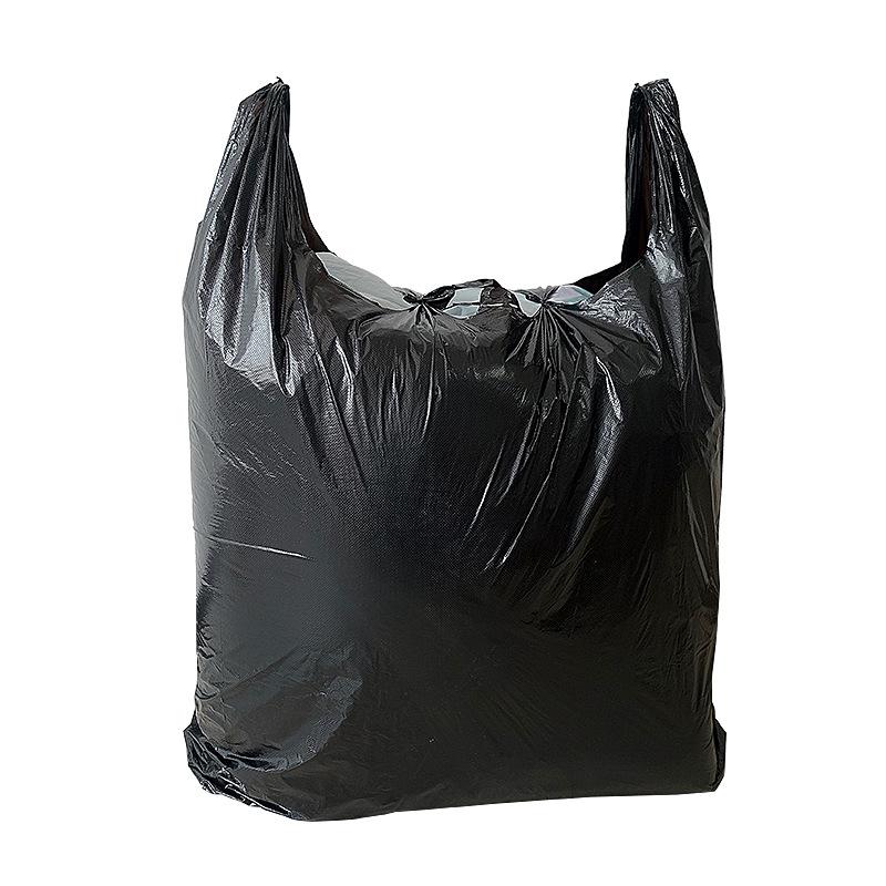 50 Stück Müllsäcke Schwarz Griffbetätigt Große Plastiksäcke zum Umziehen, Kleiderverpacken, Extragroße und Dicke Müllsäcke.