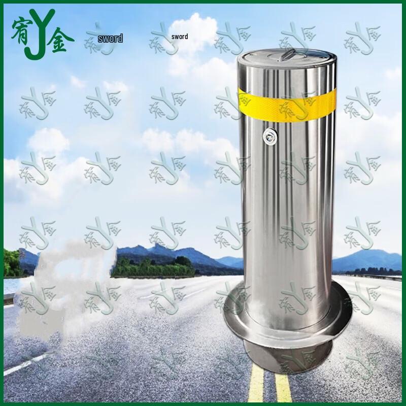 Reflective Stainless Steel Parking Barrier Warning Post