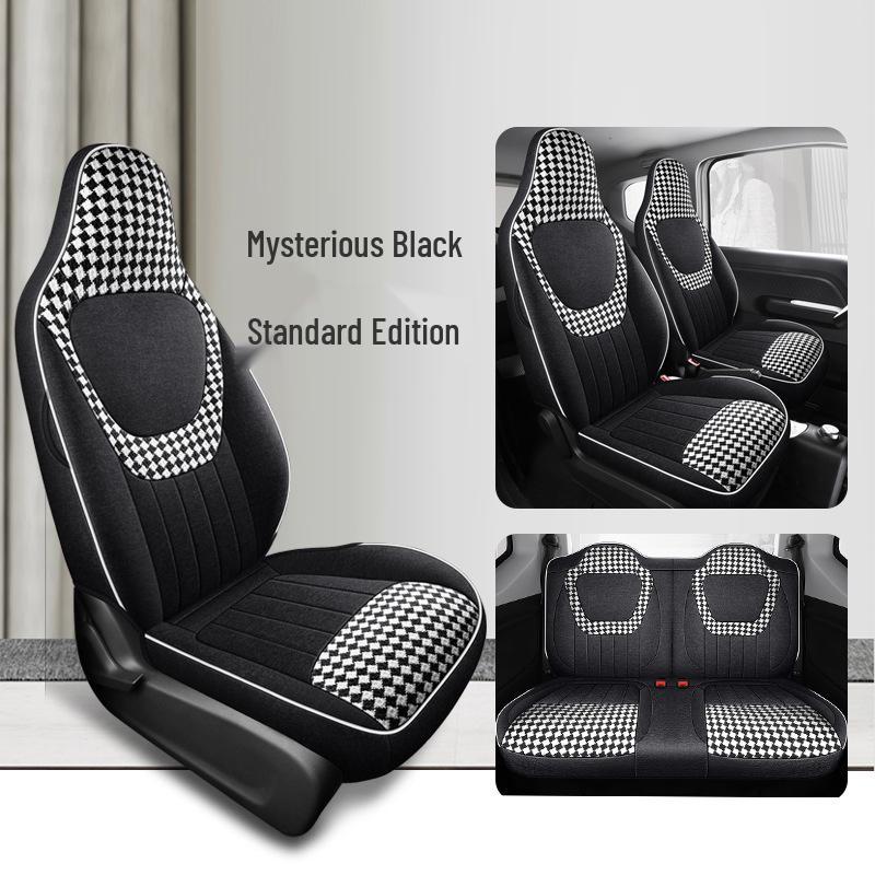 Wuling Hongguang Mini 3rd Gen Linen Car Seat Cushion - Universal Fit, All Seasons