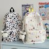 Cartoon Print Women's Backpack Student Schoolbag Girls Large Capacity Travel Backpack