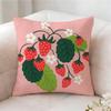 Strawberries Cute Food Pillow Case Pillowcase Doublesided Printed Sofa Cushion Bedroom Headboard Pillow