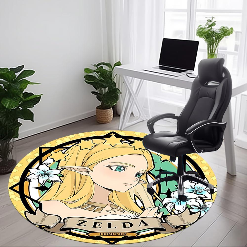 1pc Legend Zelda Office Round Area Rug, Under Office Chairs Bedroom Living Room Home Decor A1016248