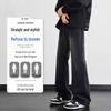 Men's Trendy Black Straight-Leg Jeans: American Retro Vibe - Versatile Casual Style for Spring & Autumn