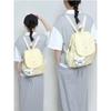 Korean-style canvas backpack for students niche checkered college casual small backpack women's flip cover backpack