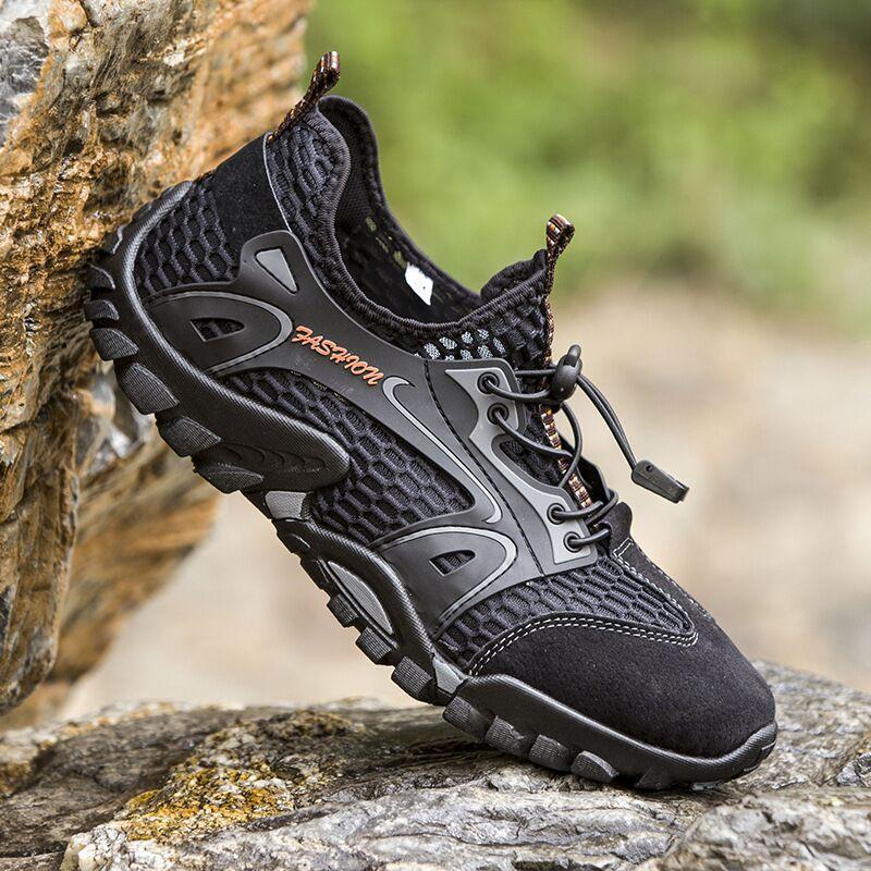 

Летняя мужская сетчатая обувь дышащая приливная обувь для ходьбы мужская спортивная обувь повседневная приливная обувь кроссовки сетчатые горные сандалии 39