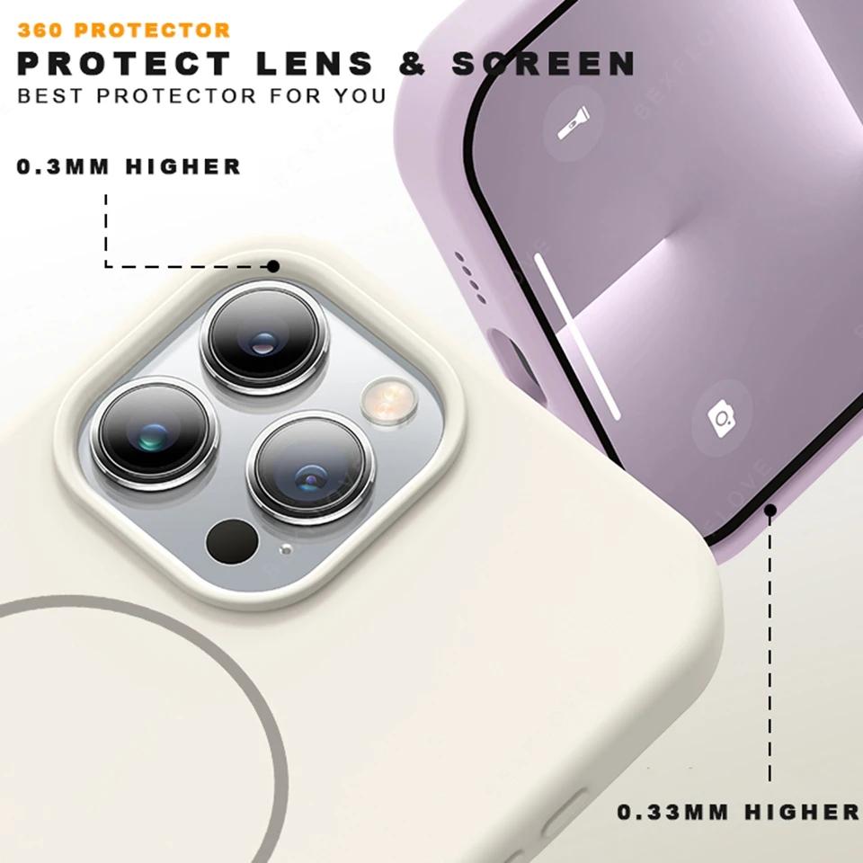 New Magnetic Lanyard Phone Case For iPhone 15 14 16 Plus 11 12 13 16 Pro Max Magsafe Liquid Silicone Strap Protector Soft Cover