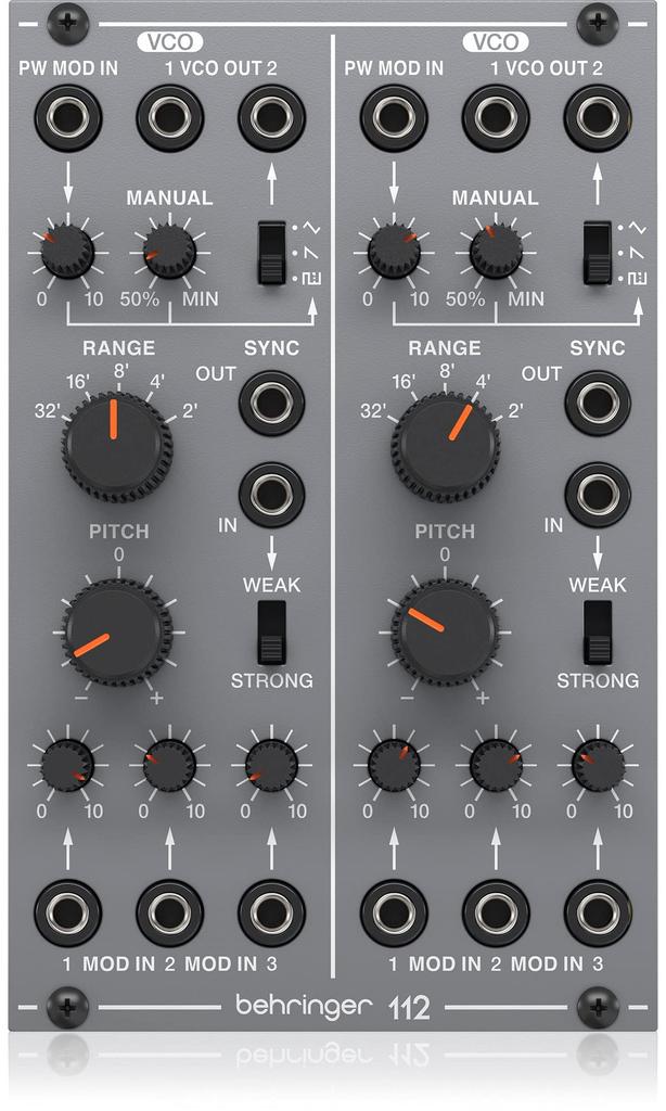 BEHRINGER 112 DUAL VCO Analog Dual VCO Module for Eurorack /
