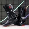 Cizme de motocicletă impermeabile, cu amortizare, pantofi de cavaler, protecție împotriva vântului, pantofi de ciclism pentru motocicletă, universali pentru toate anotimpurile, pantofi de curse