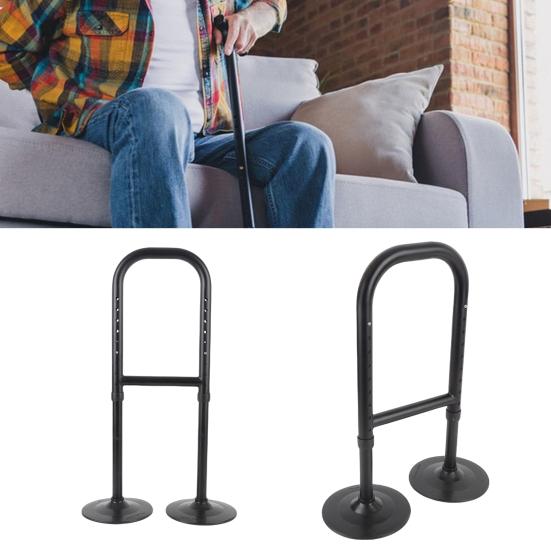 Double Base Standing Aid 8 Height Adjustable Seniors Pregnant Woman Standing Assist Device Heavy Duty Disabled Elderly Mobility Aid Tools