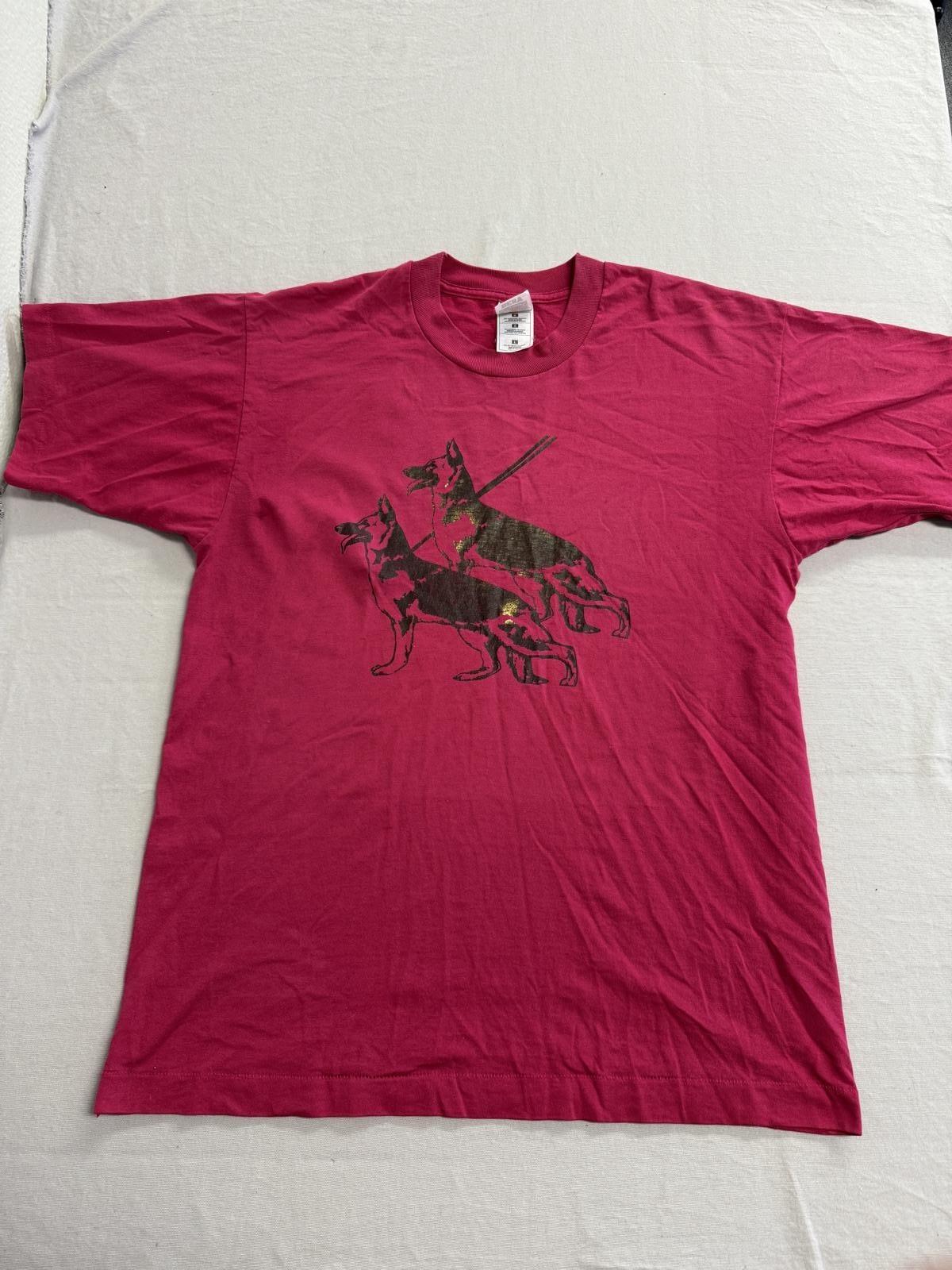 Vintage German Shepherd Dog Tee - Dogs Gold Shiny Ink L XXXL