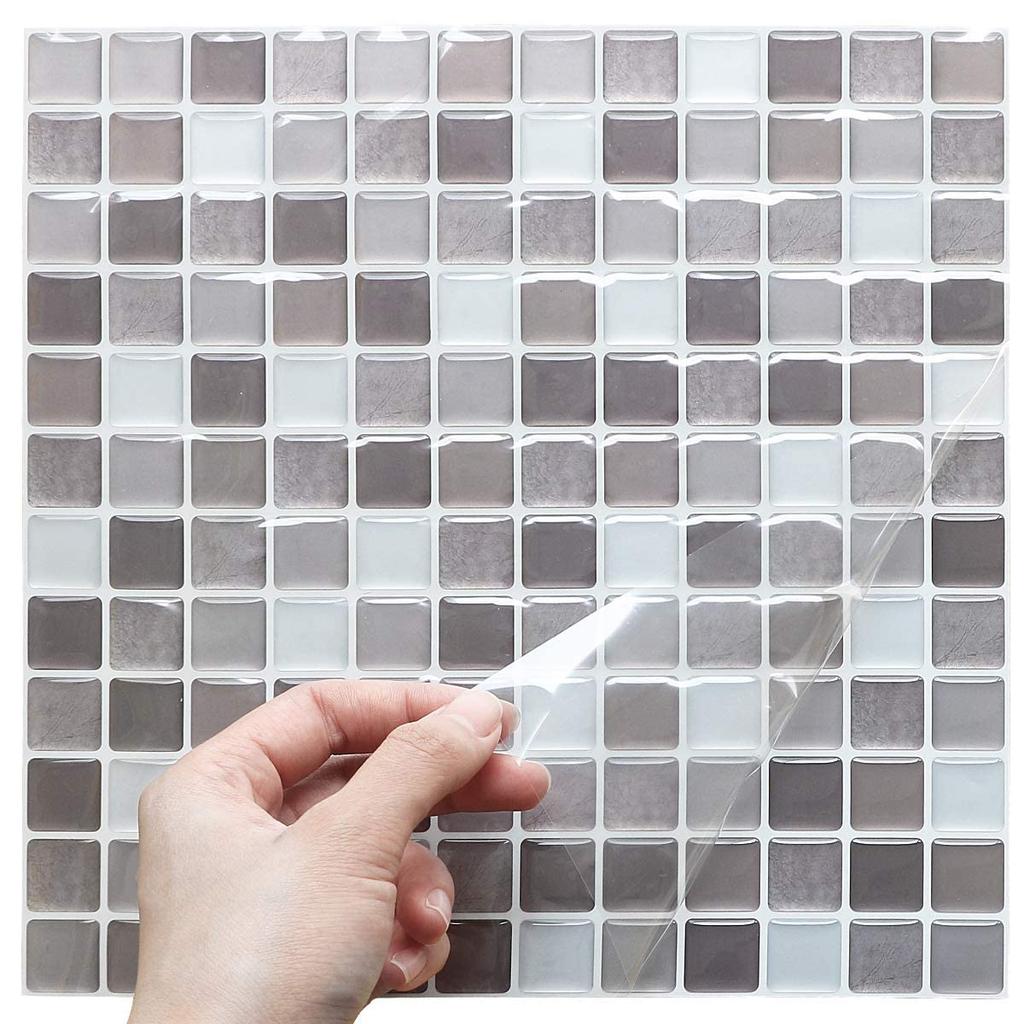 Yoilline Tile Stickers for and Waterproof 3D Tile Easy Mosaic Tile Stickers for and Nordic DIY Wallpaper 4 12 Colors Rentals, Heat-Resistant Stickers,