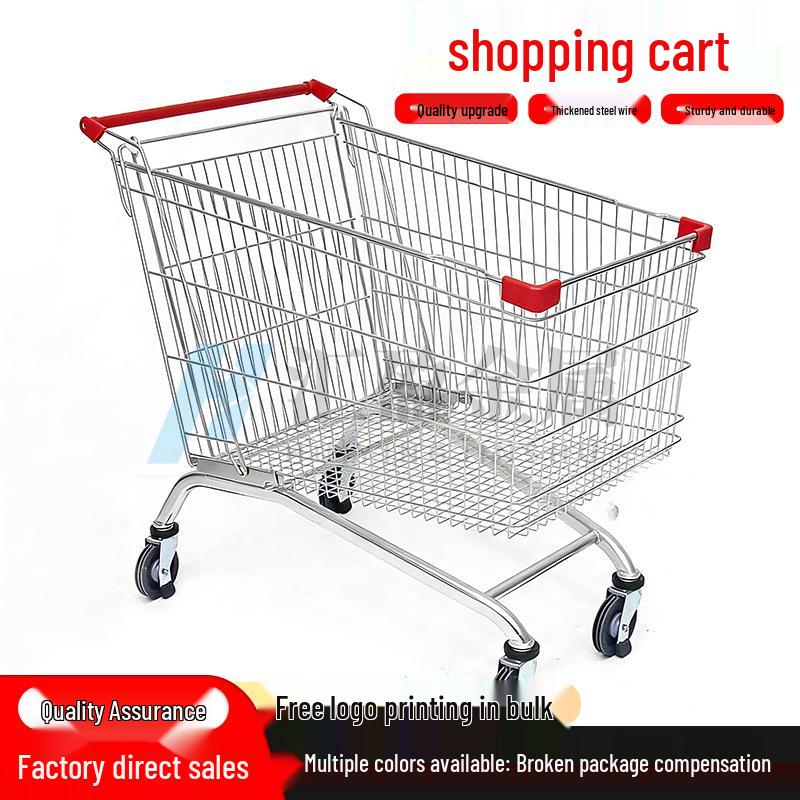 European Herringbone Shopping Cart for Supermarkets and Warehouses