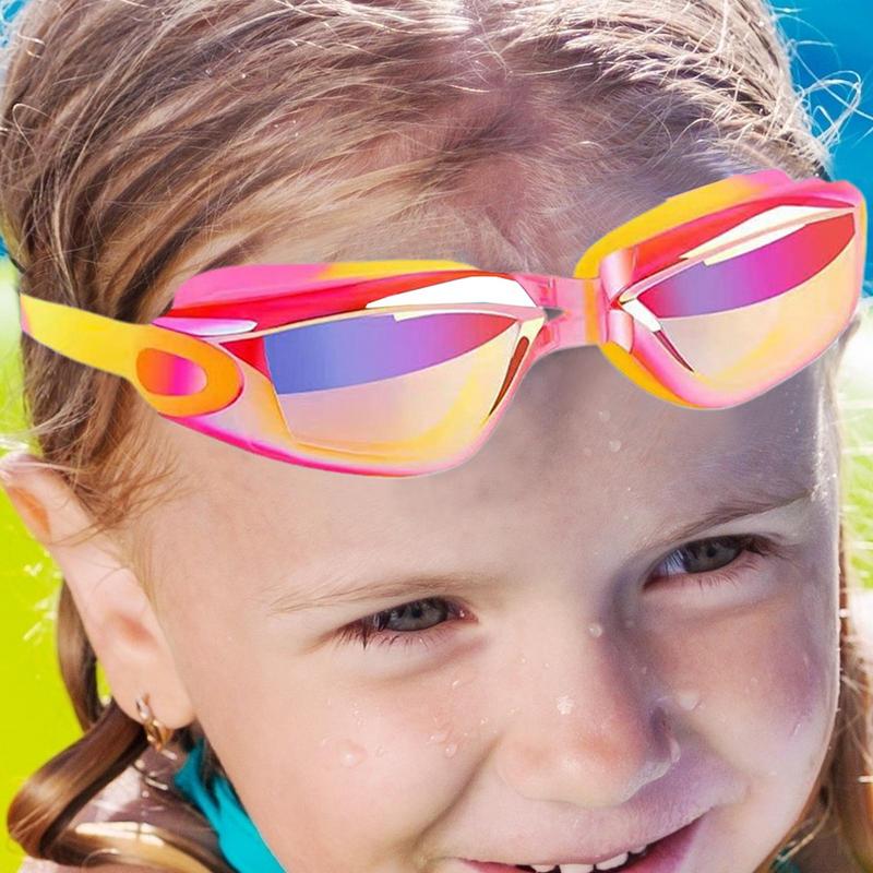 Kid Goggles For Swimming Youth Goggles Swim Glasses Waterproof Anti-Fog Clear Vision Glasses UV Protection For Children Teens