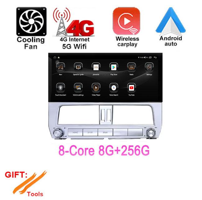 12.3'' For Toyota Prado 2018 Android 14 DSP Car Radio Multimedia Video Player GPS Navigation Stereo WiFi BT Carplay Auto