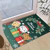 1pc Christmas Themed Rug, Three Happy Kittens and Christmas Gifts Print, Bedside Carpet, Non slip Laundry Room Mat, Machine Washable Water A
