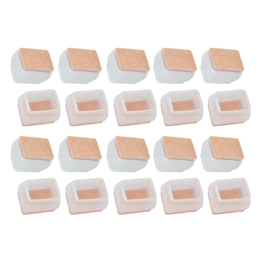 20Pcs Chair Leg Protector for Hardwood Floor Rubber Felt Furniture Pad Cover Non Scratches Noise