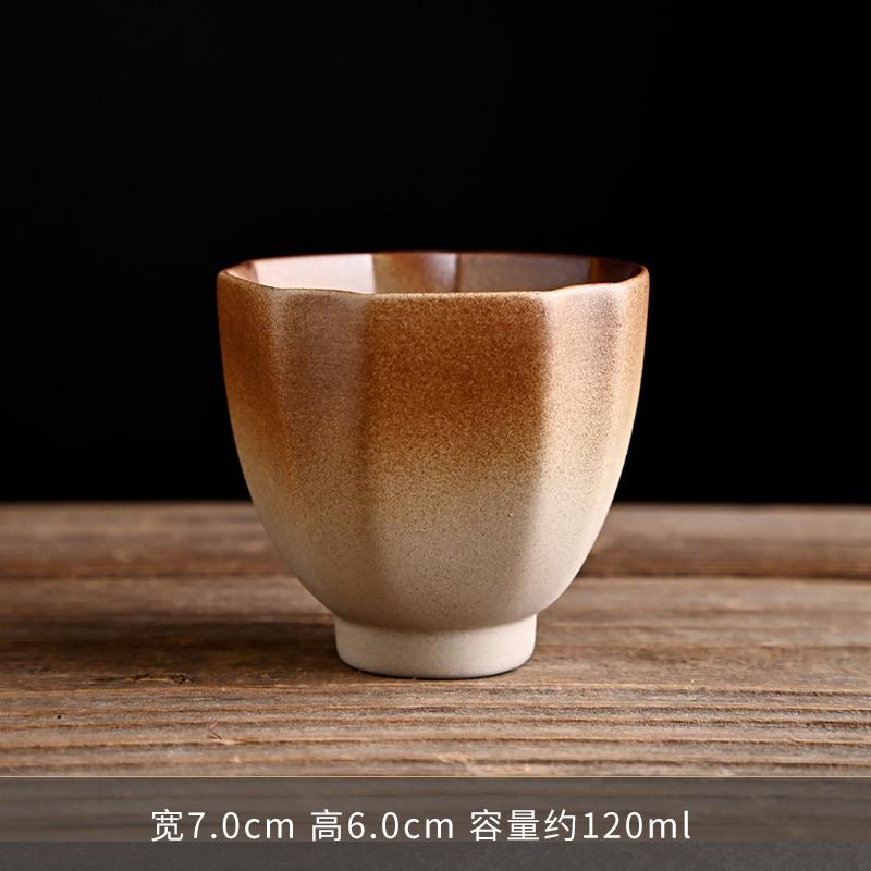 Firewood Glaze Tea Cup Kung Fu Ceramic Master Cup Household Tea Cup Single Cup Personal Exquisite Live Stream Accompanying Gift