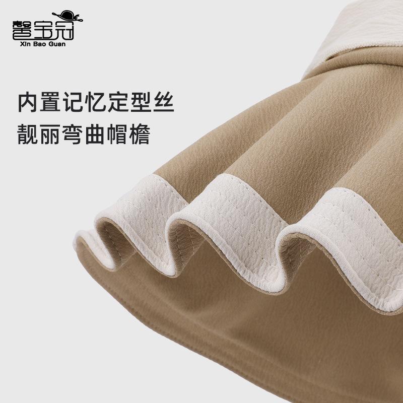 Spring and Summer Big Eaves Sunscreen Hat Outdoor Outing Ladies Sun Hat Fashion Strap Bow Bucket Hat