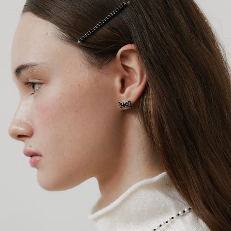 LIEBE MICH MONSTER [2ER SET] Minimalistische Kubische Haarnadel (L244MHA020)