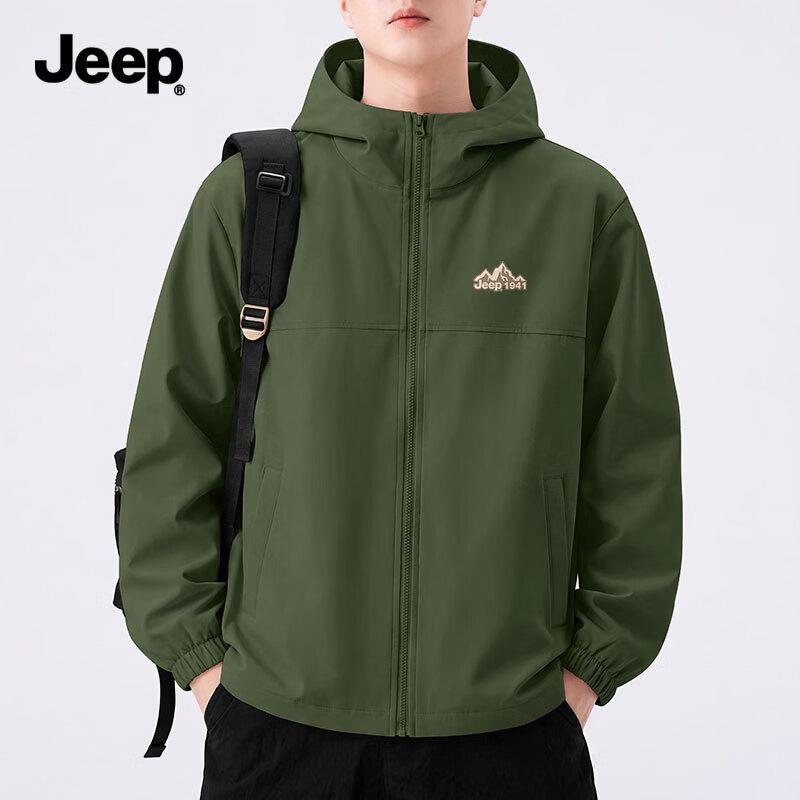 JEEP Men's Hooded Windproof Waterproof Jacket