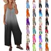 Women's Casual Sleeveless Adjustable Strap Jumpsuit Long Pants Jumpsuit With Pockets