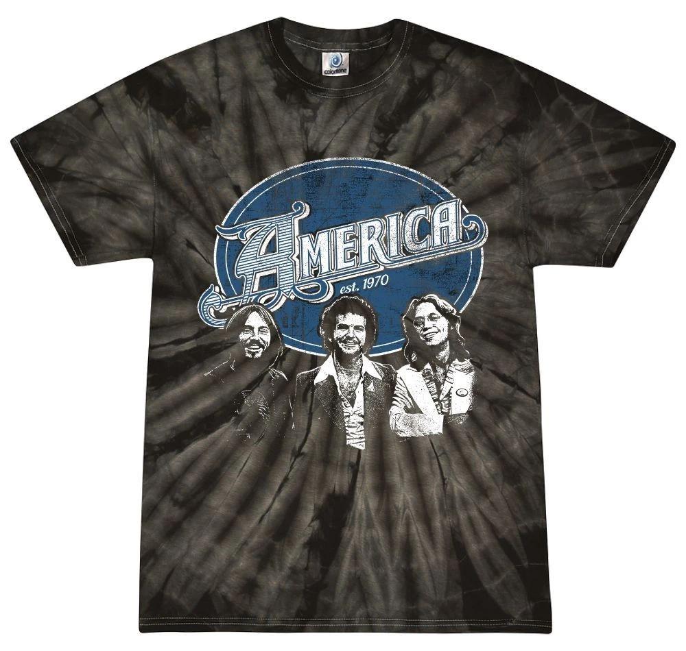 

America Tie-Dye T-Shirt Rock Band Classic Youth & Adult Size Cotton Tee M