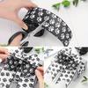 White Satin Ribbon With Black Paw Prints Perfect For Pet Themed Diy Projects And Decorations