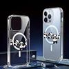 Cute Panda Transparent Magnetic Phone Case Suitable for iPhone 17 16 15 14 13 12 11 Pro/Max/Plus Wireless Charging Anti Drop