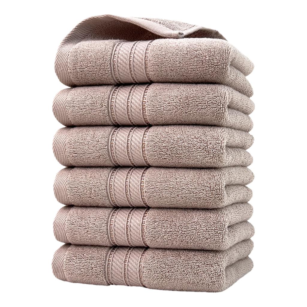 Düz Pamuklu Havlu Altılı Paket Ev Pamuklu Yetişkin Yüz Havlusu Kalınlaştırılmış Emici Sıcak ve Rahat Ev Günlük İhtiyaçları Dokuma Havlular