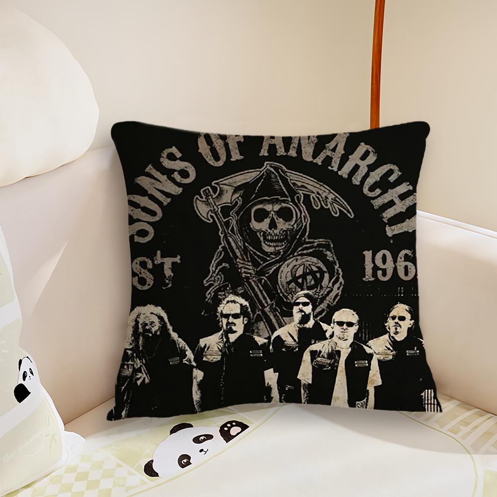 Hot Tv S-Sons Of A-Anarchy Pillow Case Living Room Sofa Cushion Cover Suitable For Home Bedroom Room Decoration