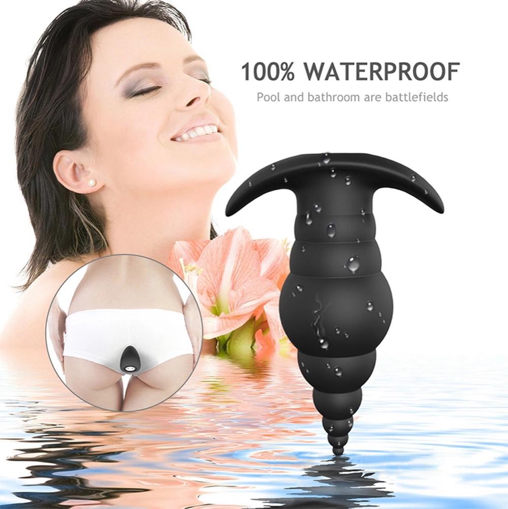 USB Rechargeable 9 Speeds Silicone Electric Shock Sex Toys Anal Butt Plug Vibrator