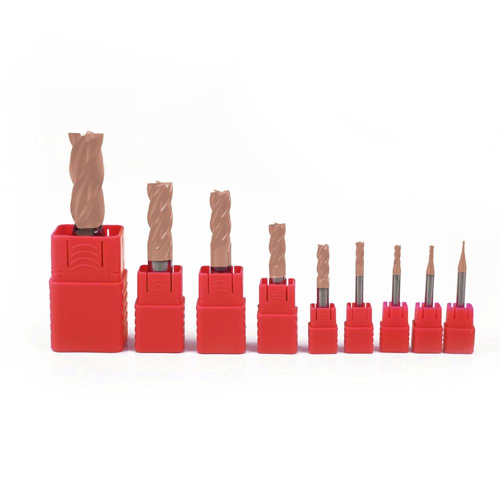 Fräser mit rundem Griff, 1–16 mm, 4 Nuten, Hartmetall