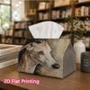 1pc, 2D Flat Printing, Greyhound Portrait Pattern Tissue Box, Suitable for Vacation Home Decoration, Kitchen, Living Room, Car Holiday Dispenser, Idea